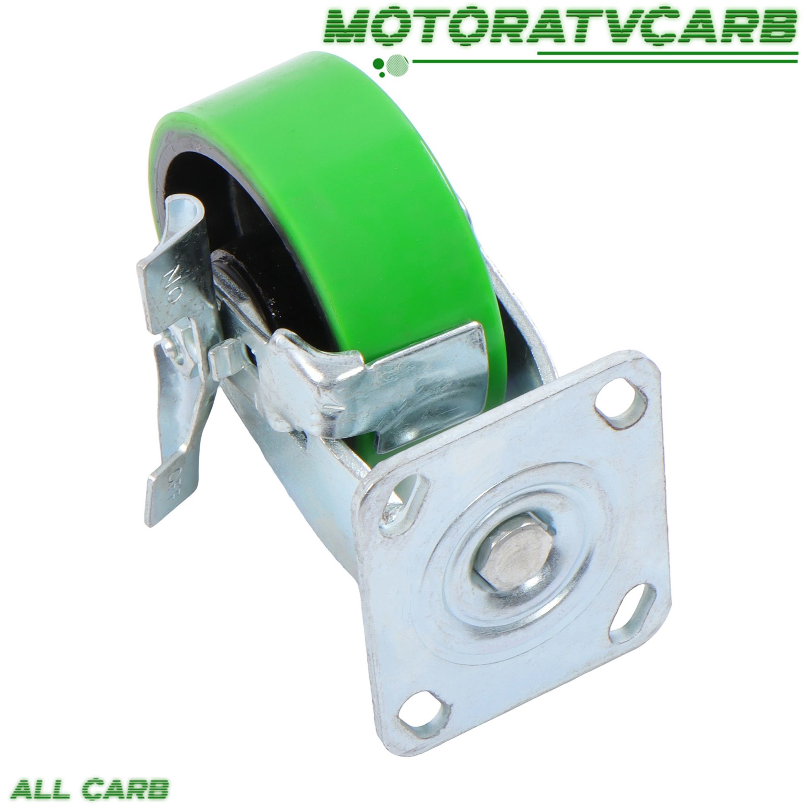 ALL-CARB 5″ Casters Two Straight, Two Side Brakes Heavy Duty Capacity to 4000 lb