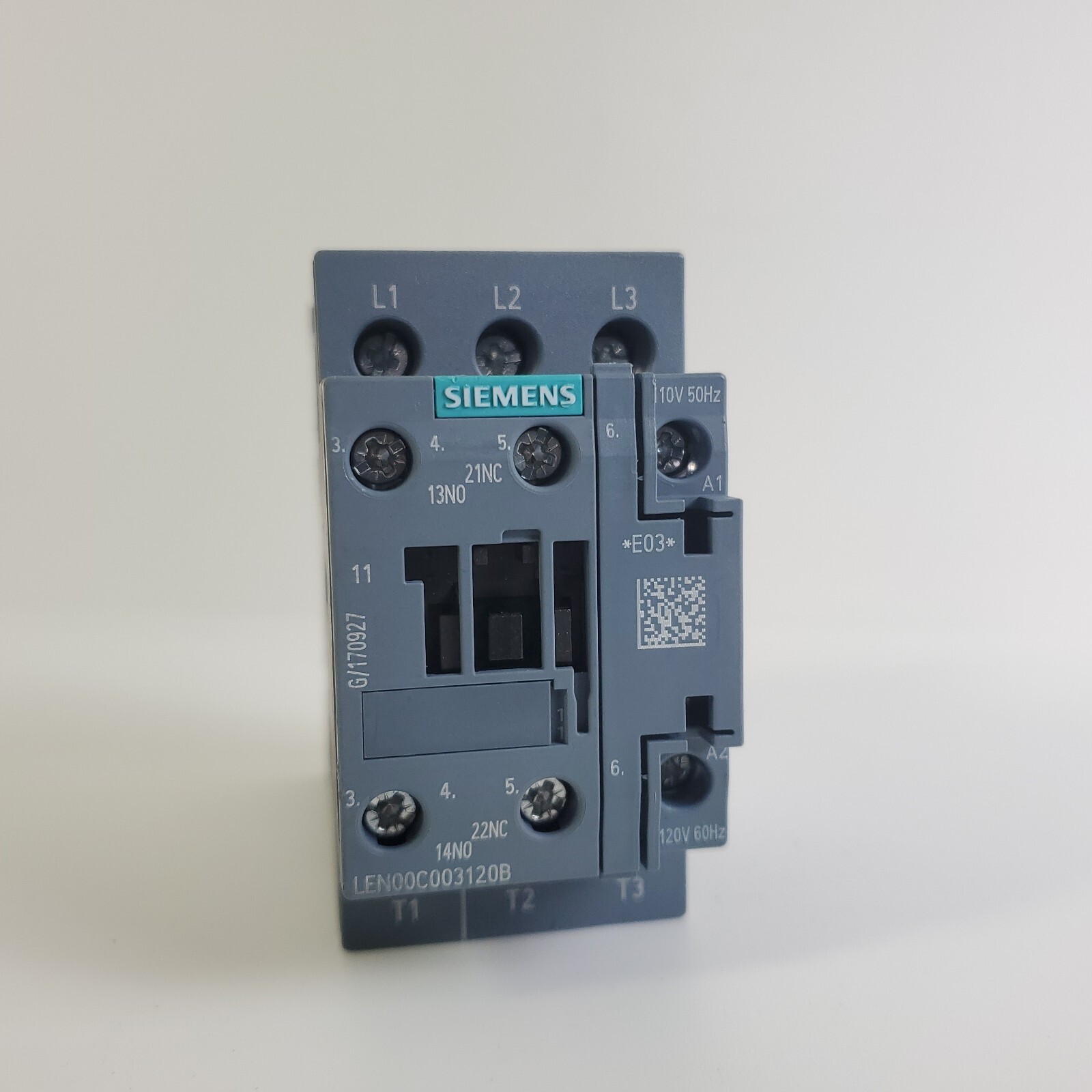 Siemens LEN00C003120B Contactor 110V 50Hz 120V 60Hz 30A