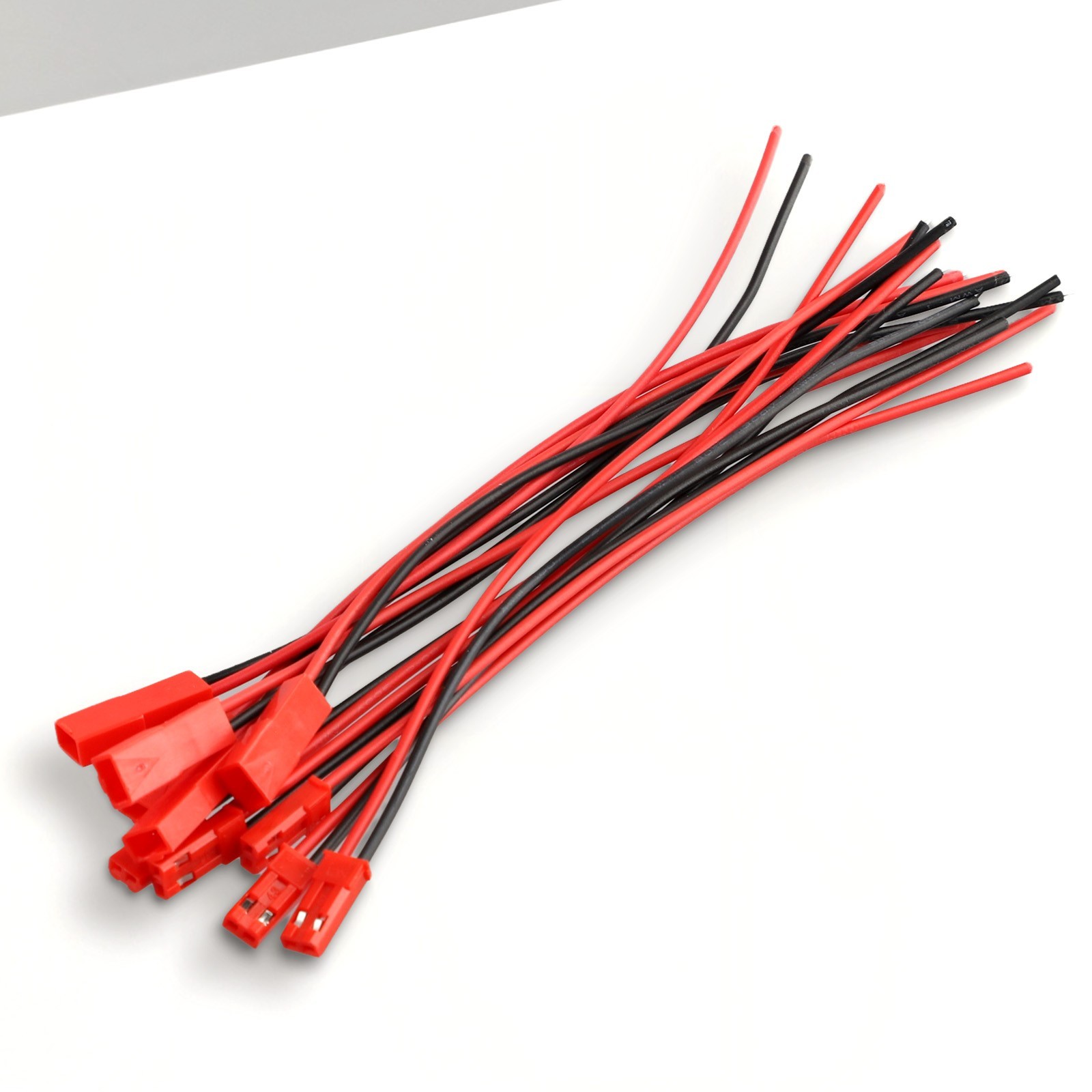 Connector Cable with 2P Assembled Connector 200mm Red + Black Wire