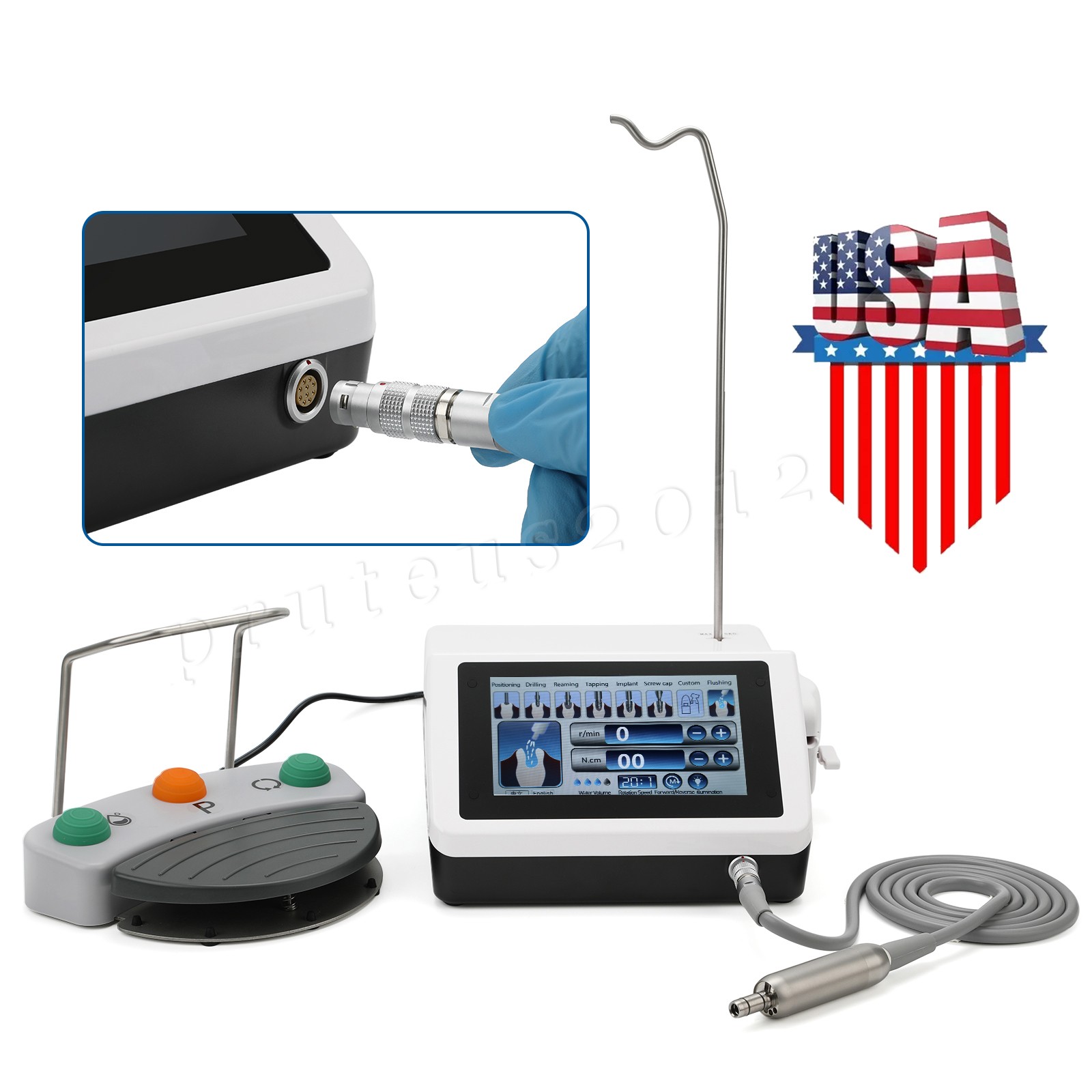 USA Dental LED E-generator High Speed Handpiece Fiber Optic 4 Holes NSK Style