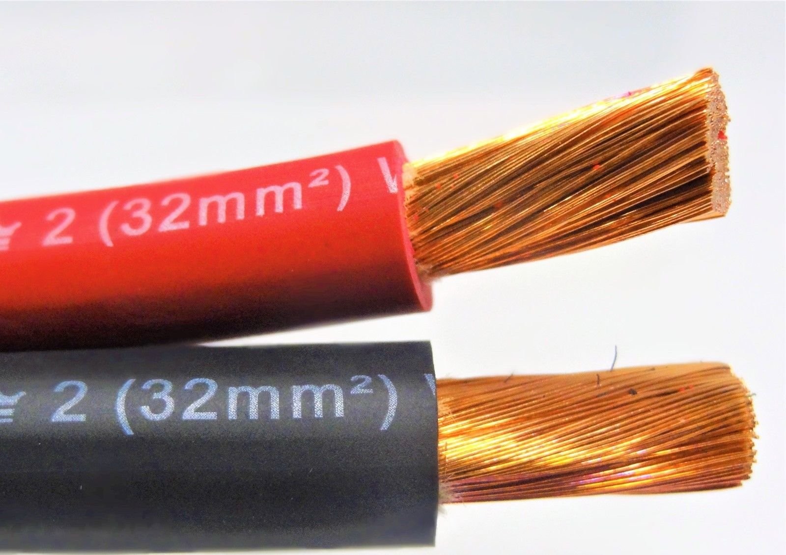 2 AWG EXCELENE WELDING CABLE BLACK OR RED MADE IN USA (10 FT, RED) 10 Red