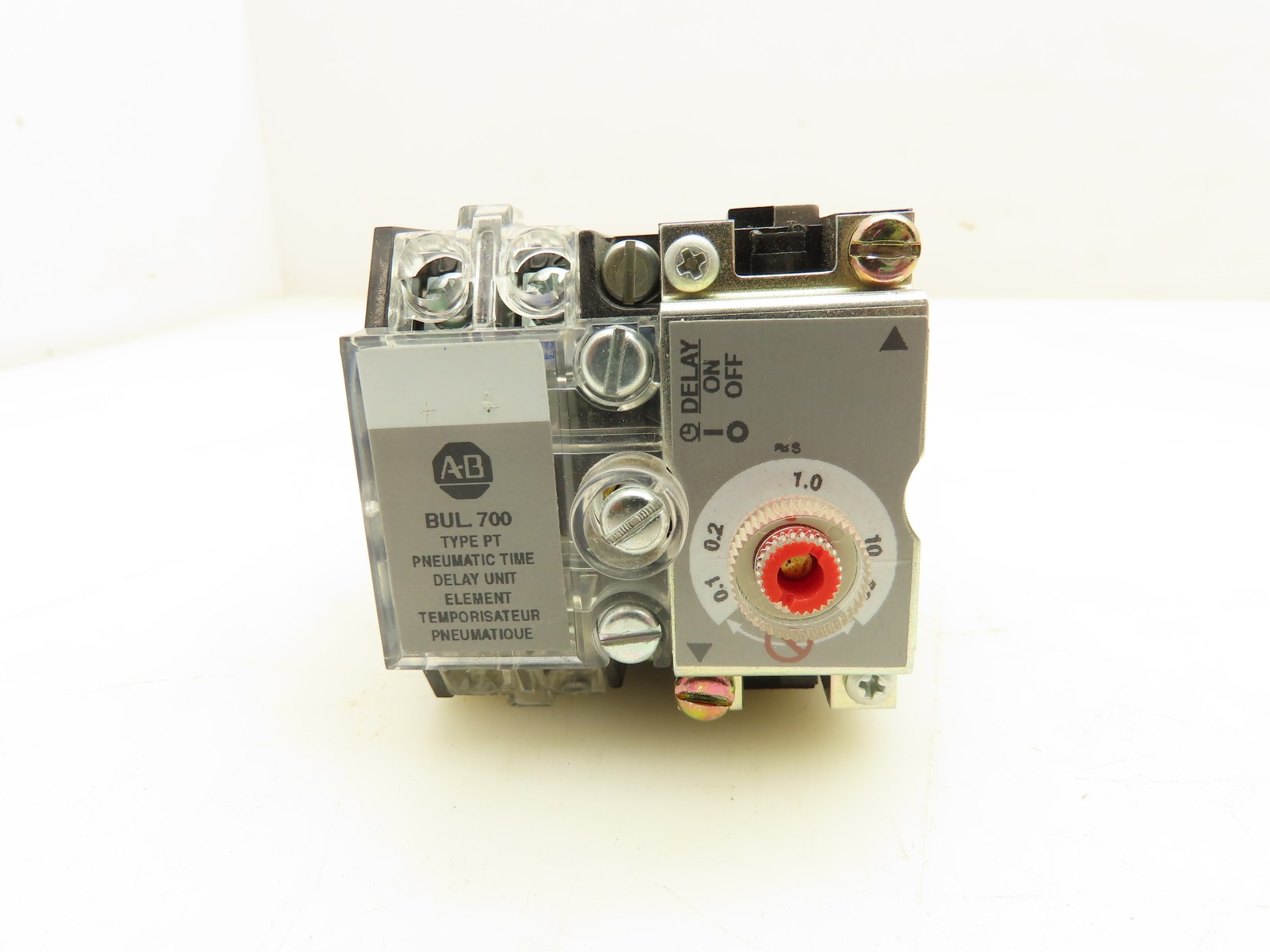 Allen Bradley 700-PT Pneumatic Time Delay Relay Unit 0.1 to 60.0 sec