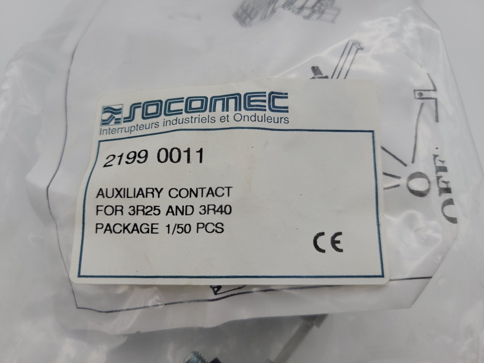 ABB SK 616 001-B Contact Block Mounting for 3R25, 3R40 Motor Starter Accessory