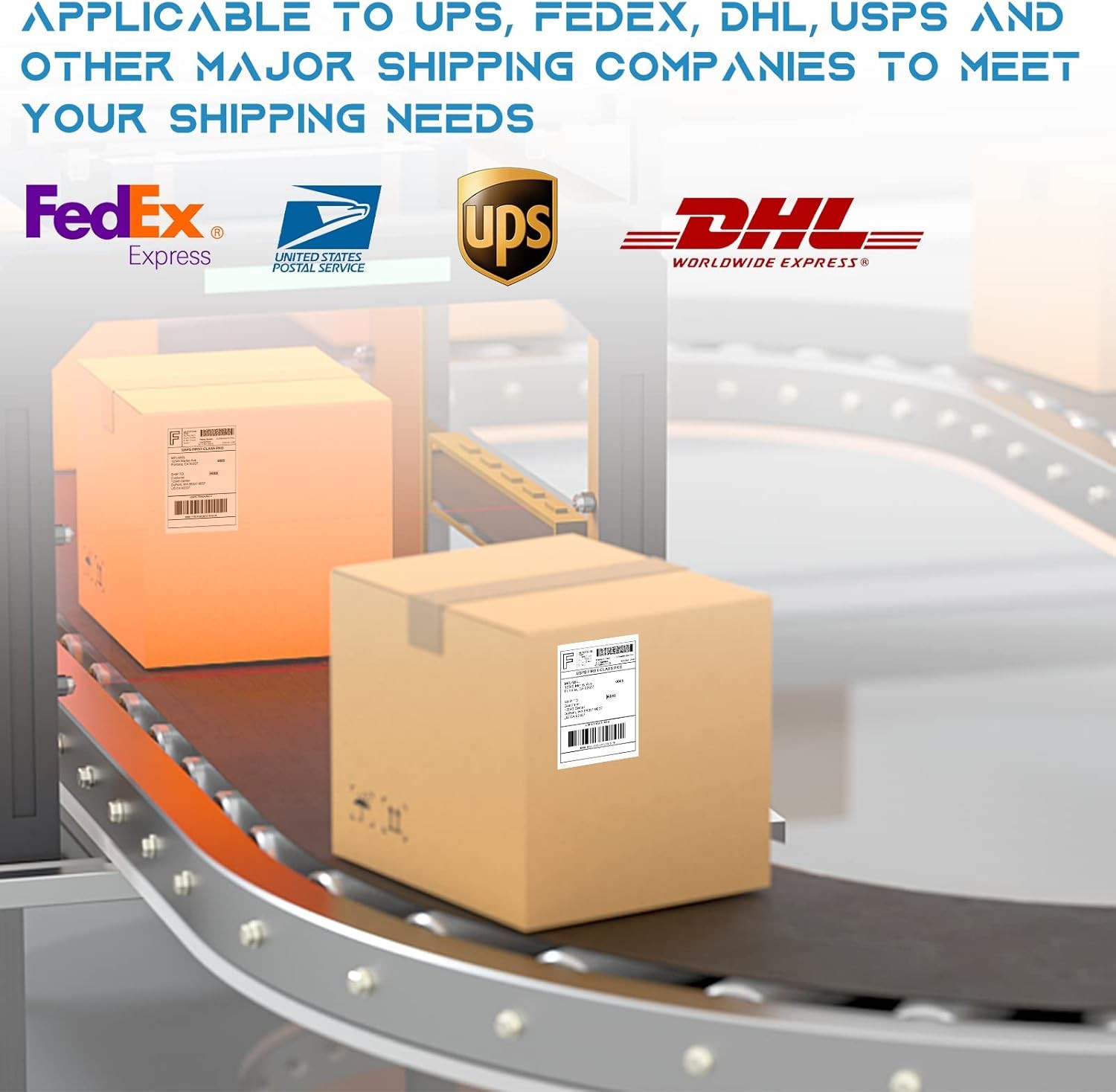 250/Roll 4×6 Direct Thermal Shipping Labels for Zebra 2844 ZP450 Eltron