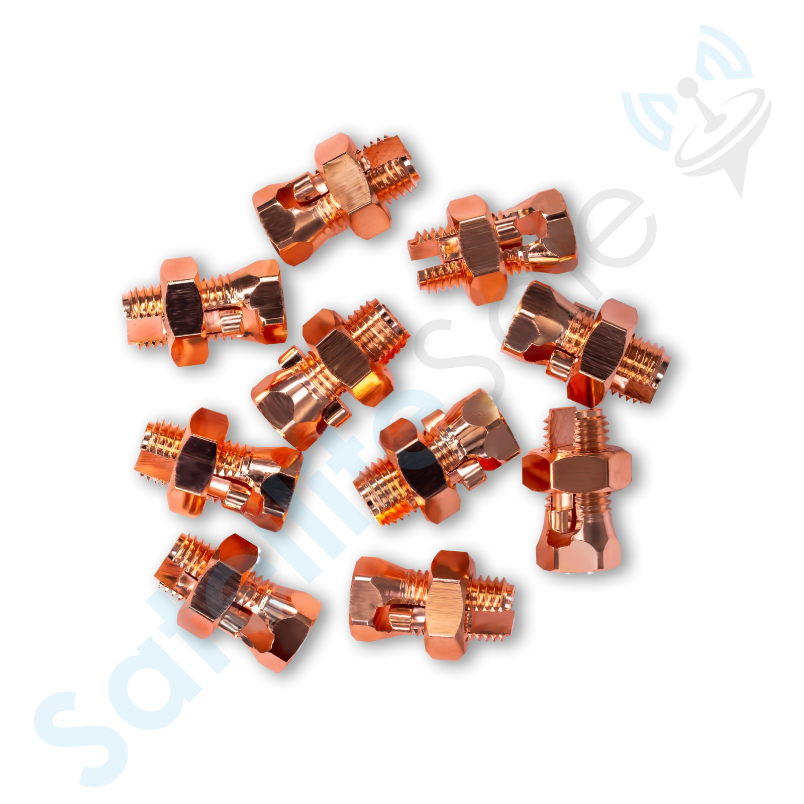 SatelliteSale UL-Listed High Strength Brass Grounding Split Bolt Connectors