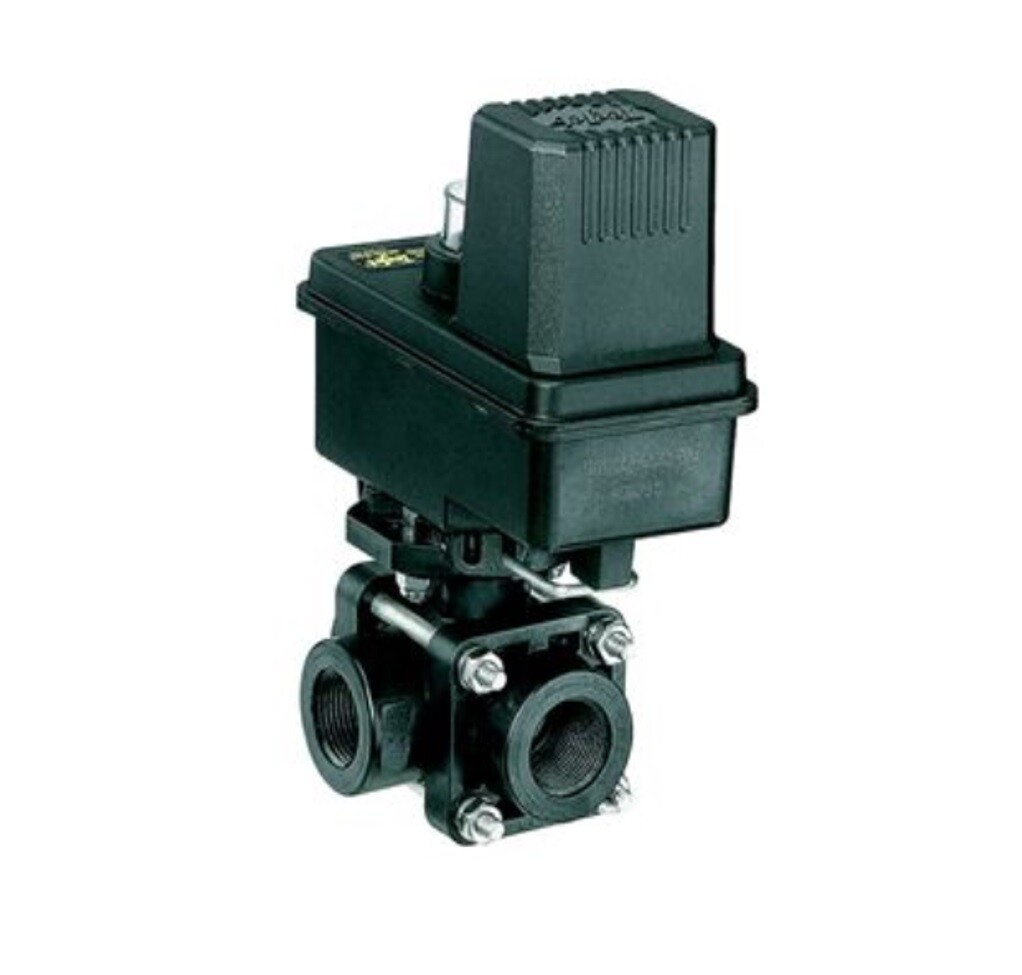 TeeJet 344 Series Electronic Shut Off Ball Valve 3-Way 1″ Ports w/ EC Motor