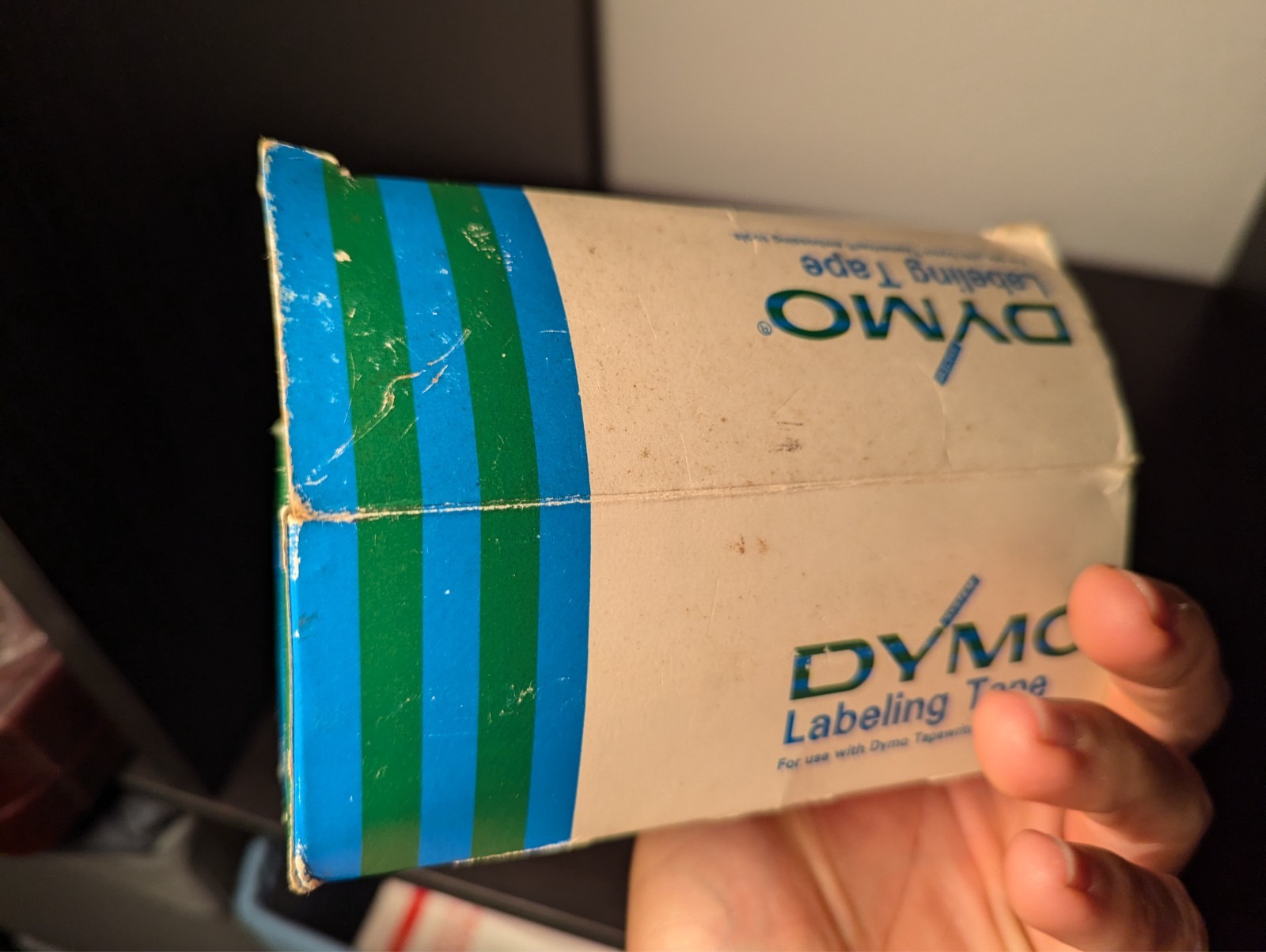 Vintage Dymo Labeling Tape | 1/2″ X 12′ | Glossy Red | 10 Rolls | Original Box