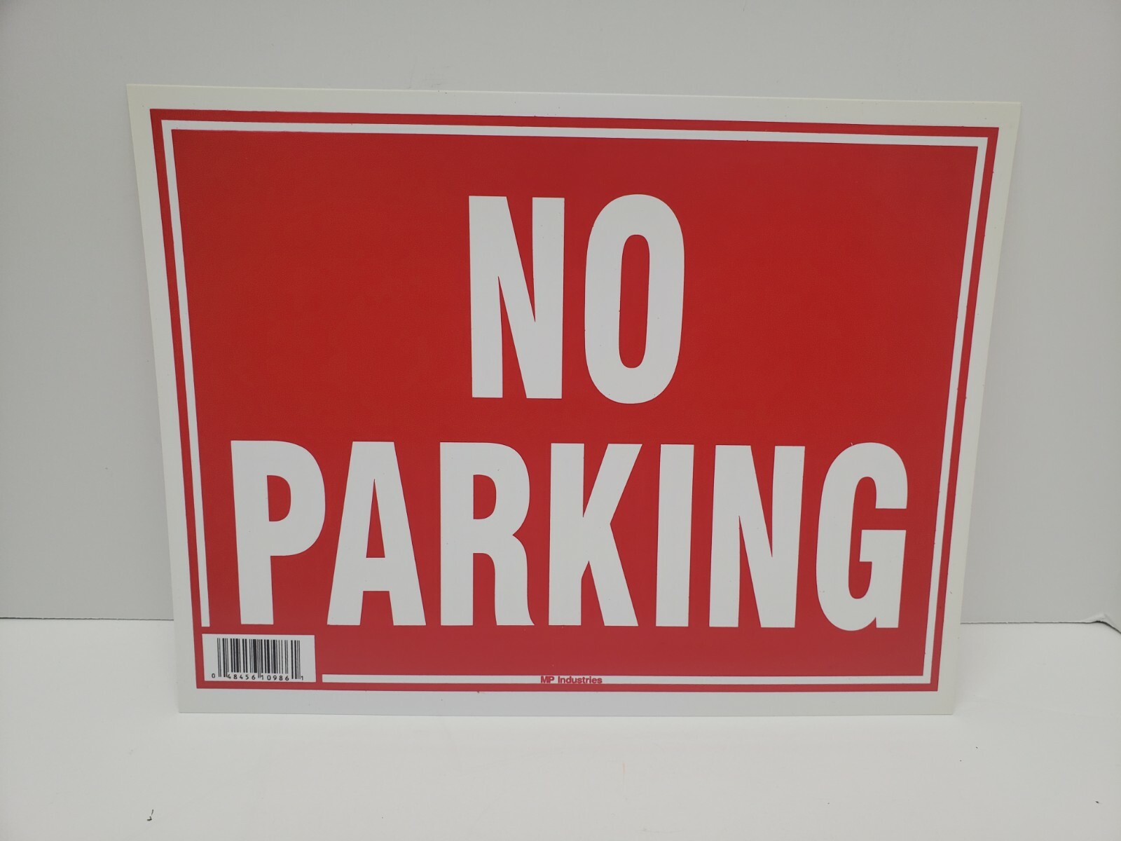 5 Pack, No Parking Sign 9″x12″ Durable Plastic, Weatherproof, Bright Visible