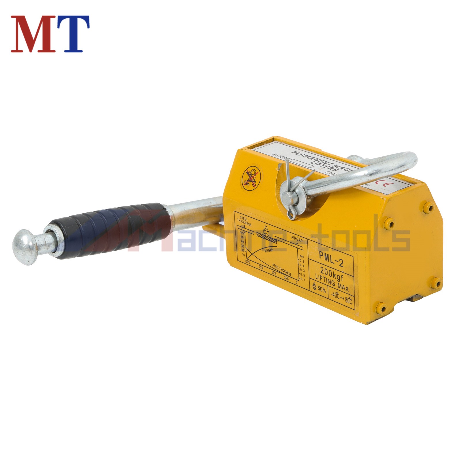 Permanent Magnetic Lifter 440 lbs/200 kg Capacity Yellow Lifting Magnet