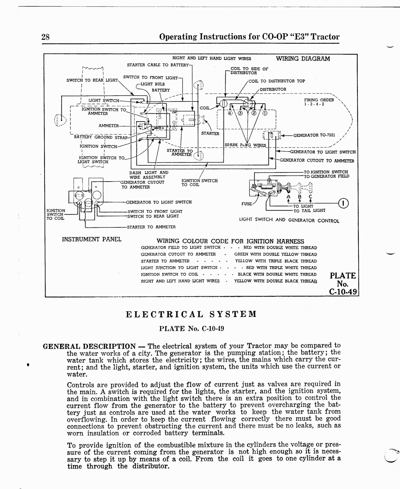 CO-OP E3 Tractor Operating Instructions (please read description)