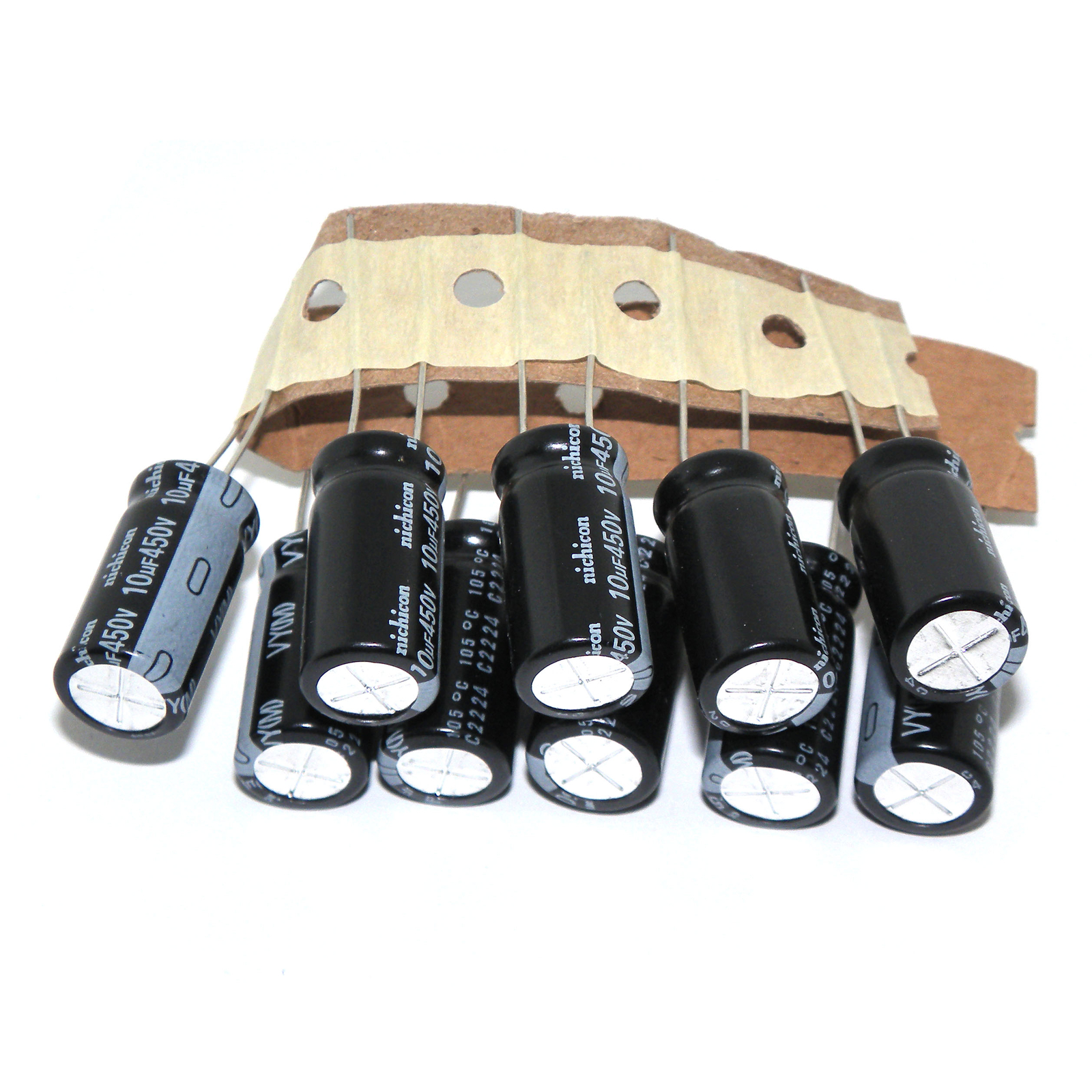 10x 450V10UF Nichicon Aluminum Electrolytic Capacitors 10uf mfd 450V 10x20mm