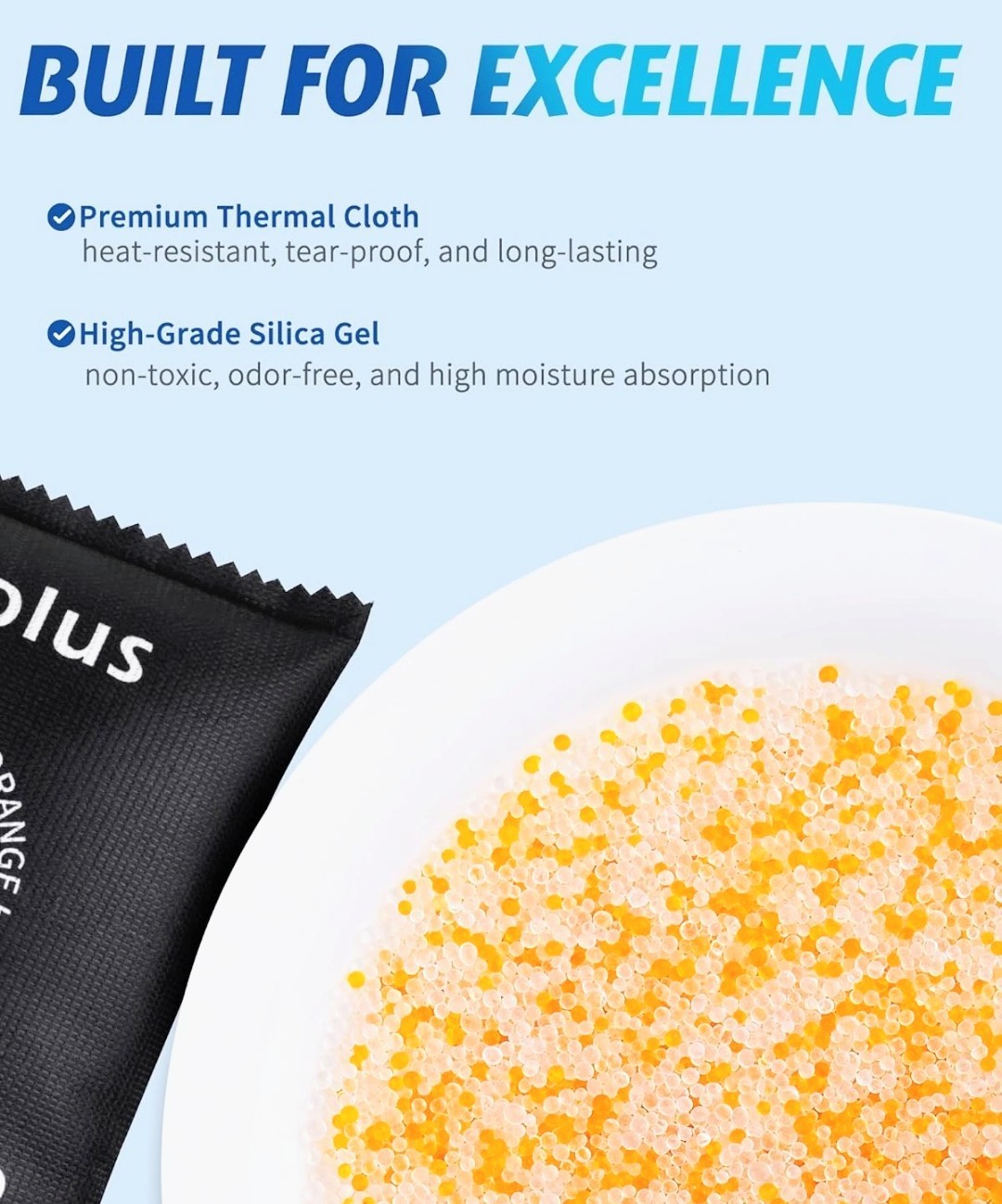 5 Pack 400G Reusable Desiccant Packs for Storage, Large Silica Gel Packets 📌📌