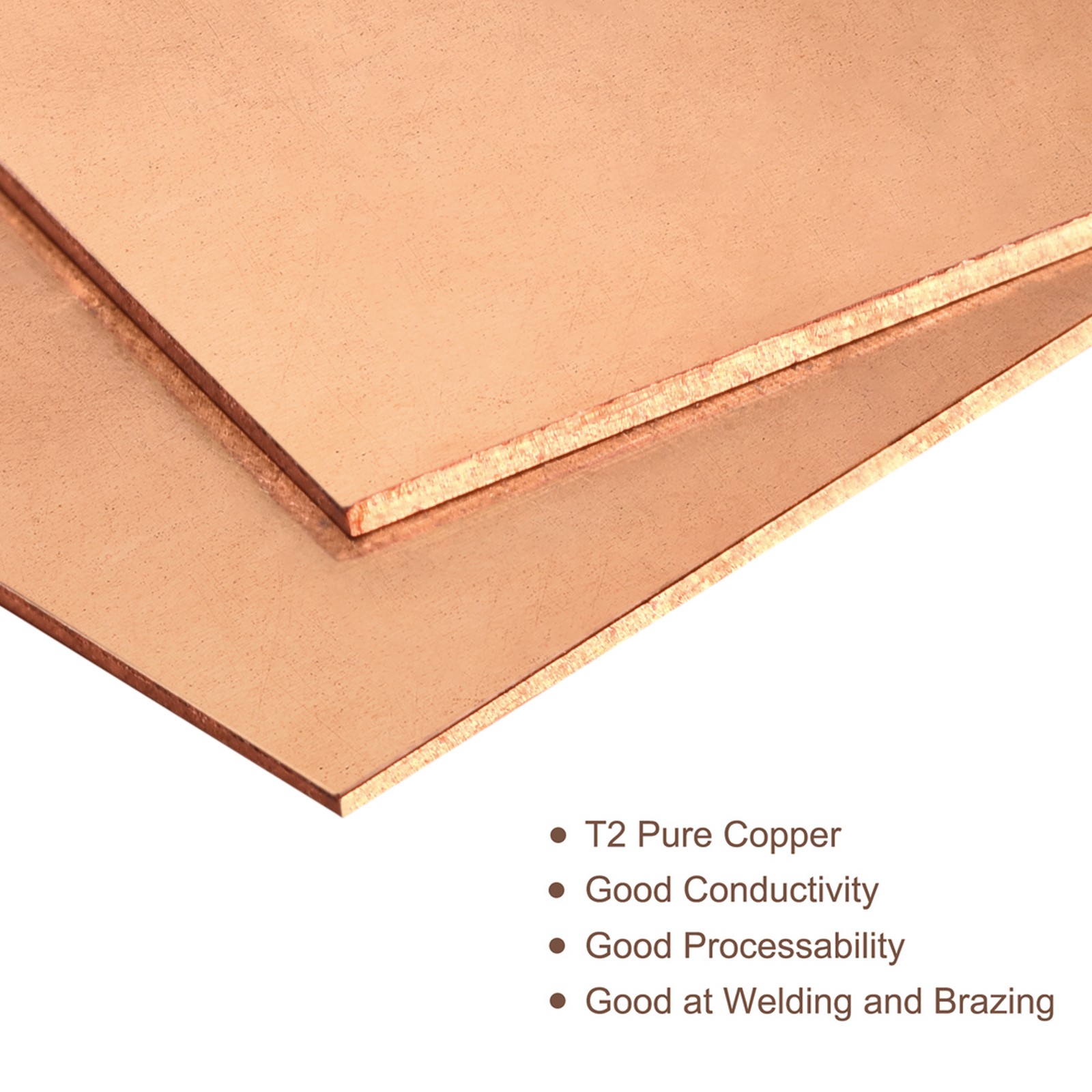 Pure Copper Sheet 8″ x 4″ x 0.05″ 16 Gauge T2 Copper Metal Plate