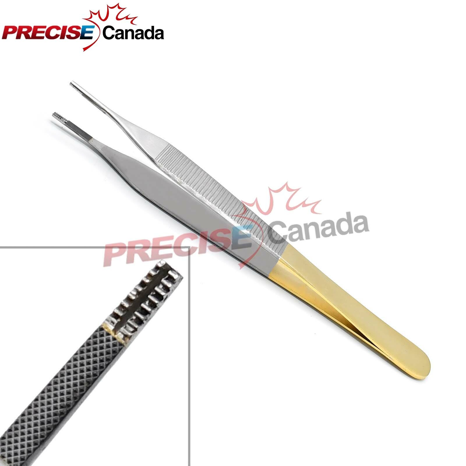 PRECISE CANADA: T/C ADSON BROWN TISSUE FORCEPS 6″ WITH TUNGSTEN CARBIDE INSERTS