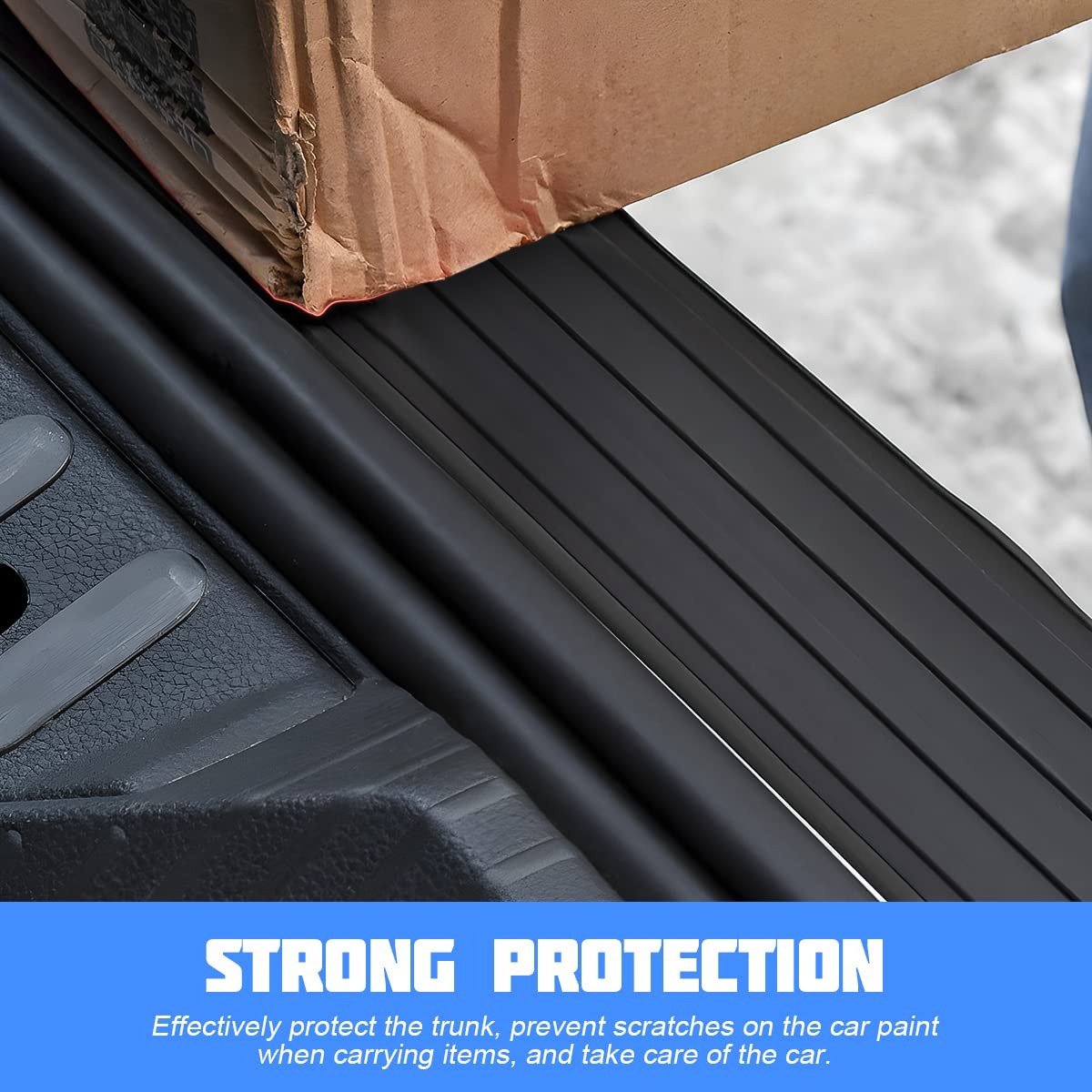 Car Rear Bumper Protector Guard AntiScratch Rubber Cover Strip for Most Cars…