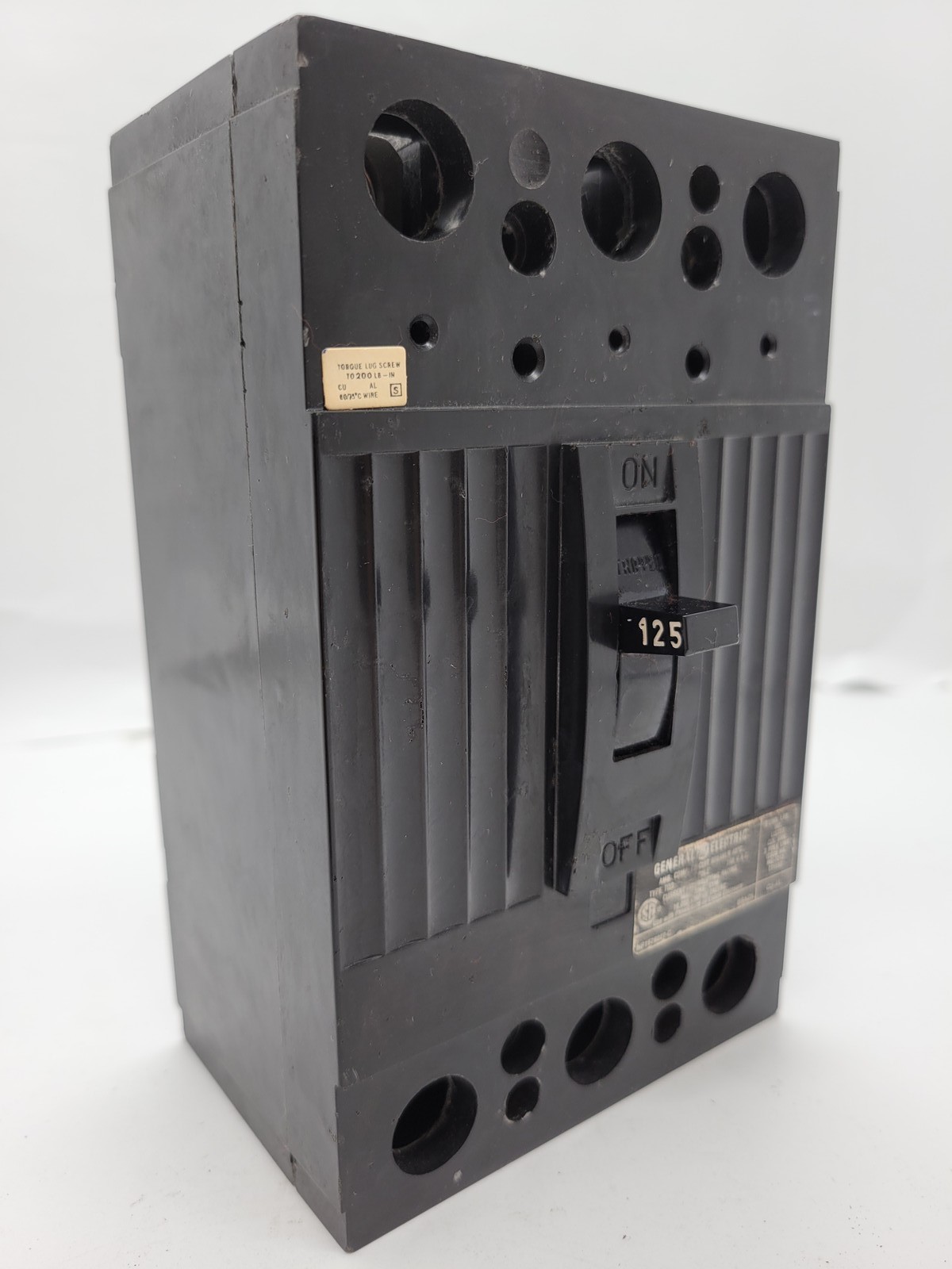General Electric TQD32125WL Bolt-On Circuit Breaker 125A 3P 240V 10KA TQD