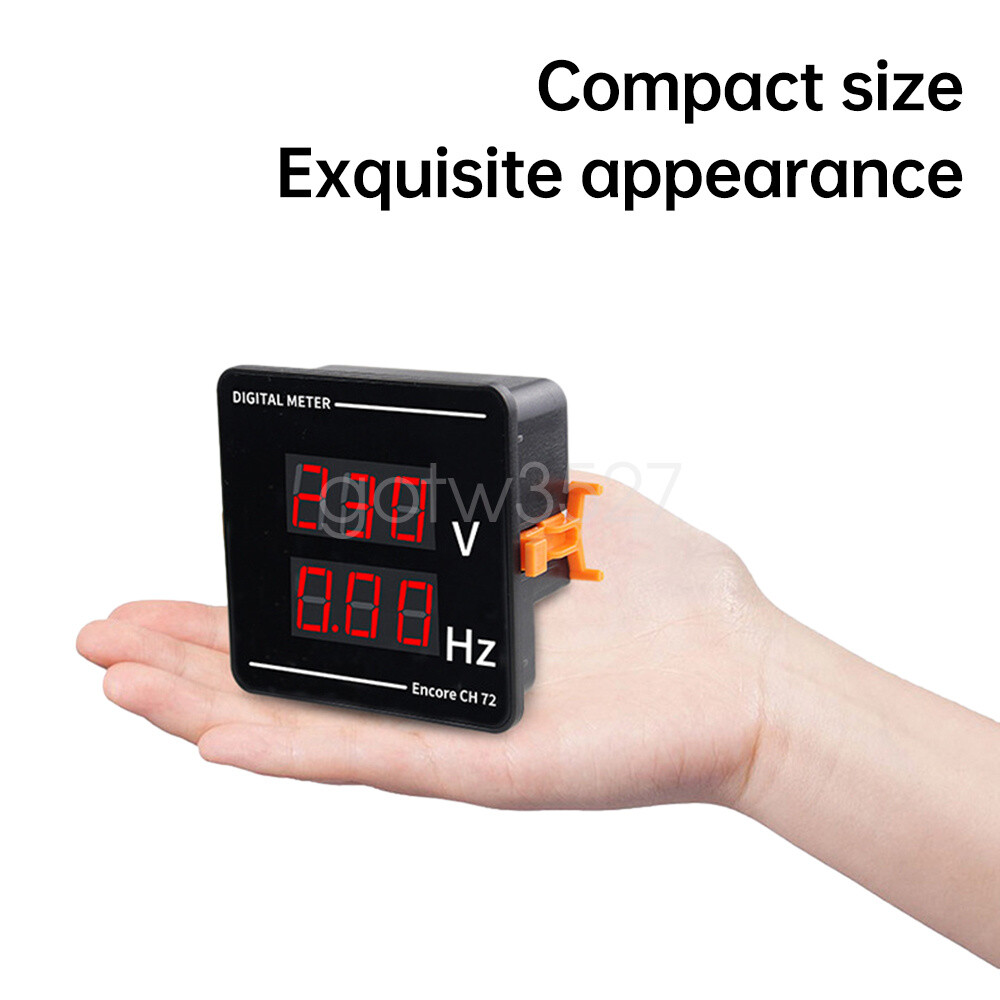 AC50-500V Voltage Frequency Meter Digital LED Display Voltage Tester 10.0-99.9Hz