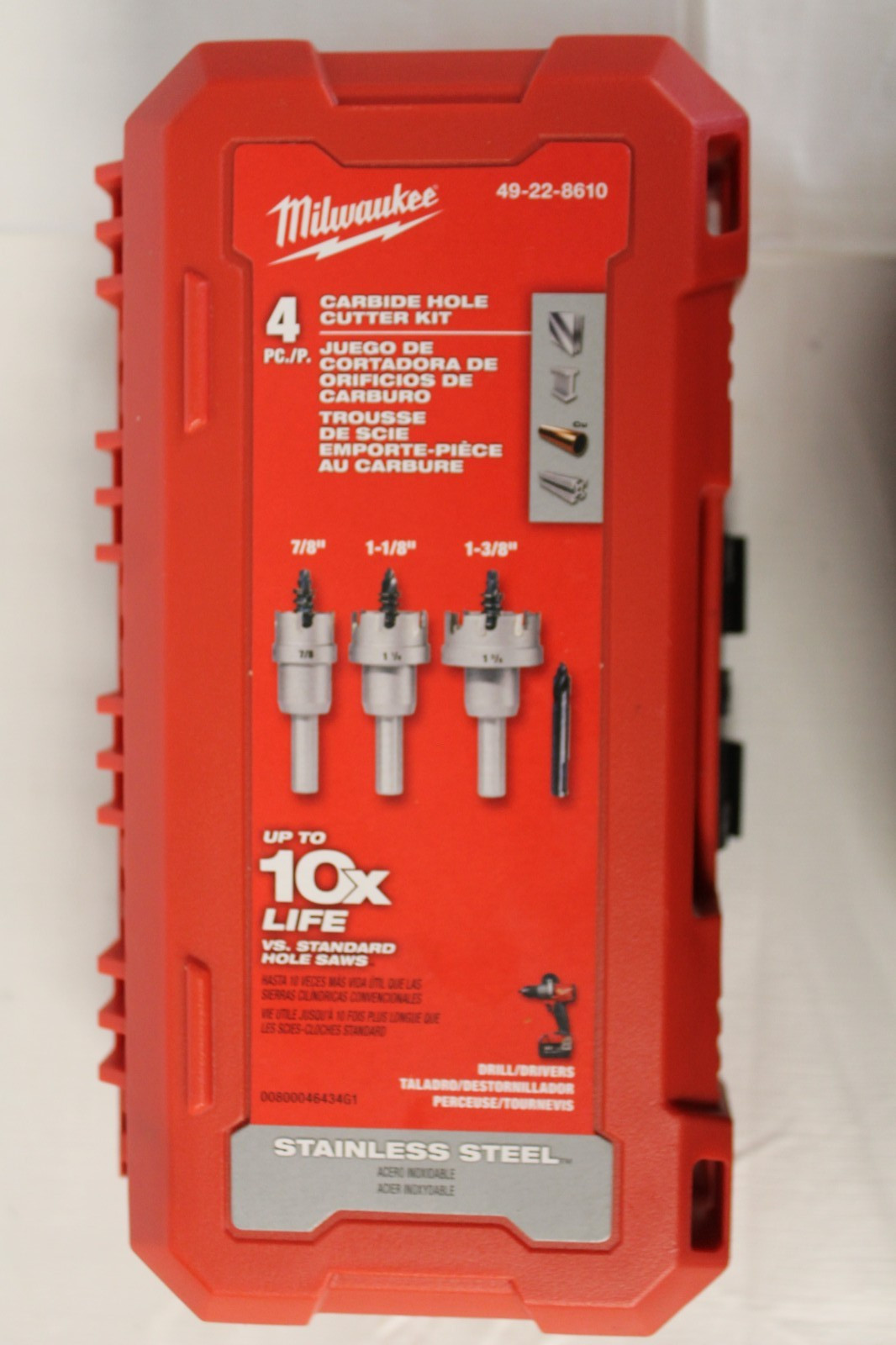 Milwaukee One-Piece Carbide Hole Cutter Set – 4PC 49-22-8610