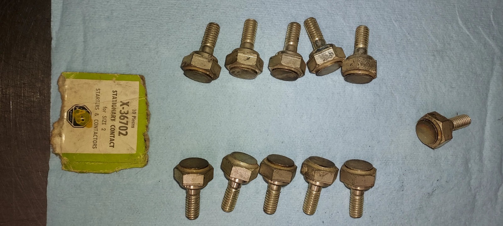 «LOT OF 11» AB Stationary Contact X-36702 , SIZE 2, NOS