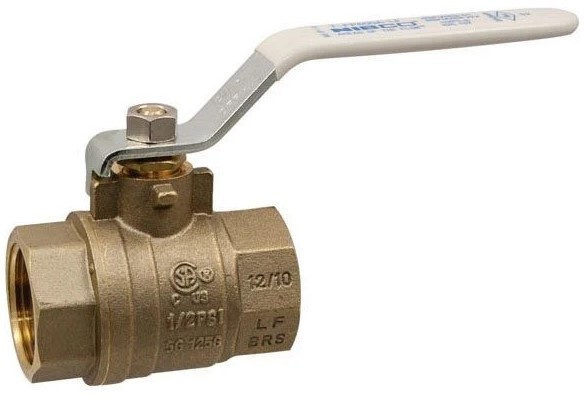New Nibco Lead Free Brass Two-Piece Full Port Ball Valve 1″ TFP600A-LF