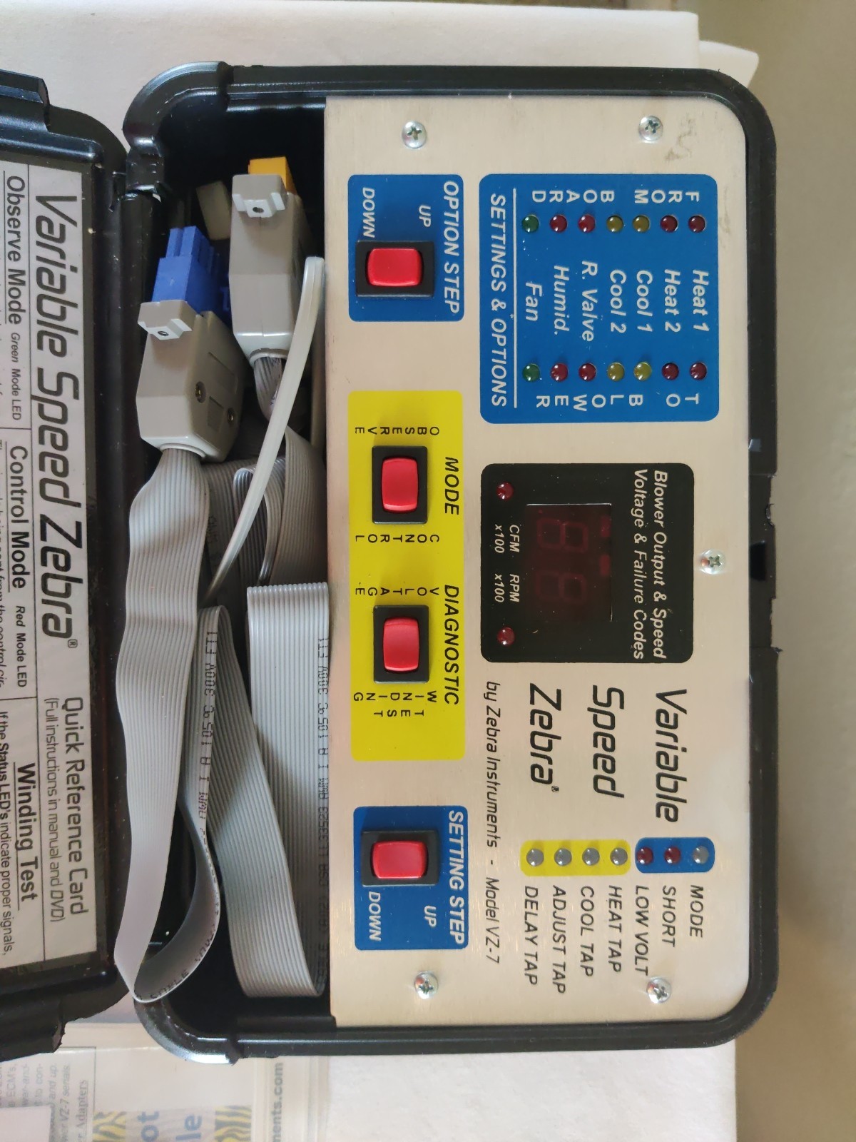 Zebra Instruments VZ-7 Variable Speed ECM Motor Tester HVAC Diagnostics New