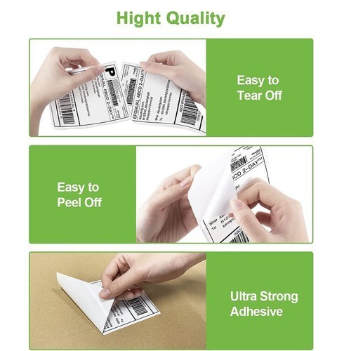 4×6 Fanfold Direct Thermal Mailing Shipping Labels Perforated for Zebra & Rollo