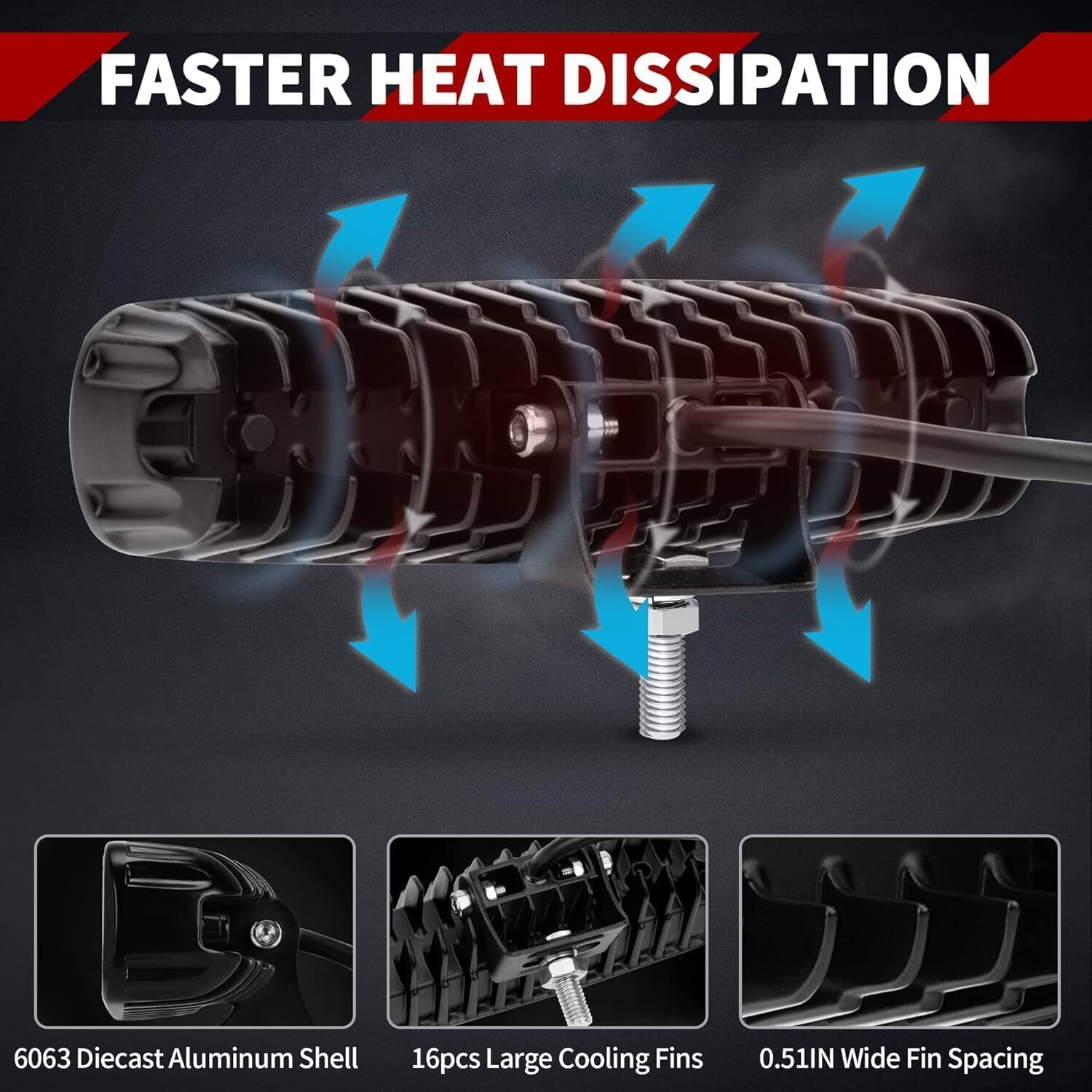 2pcs 27W LED Work Lights Flood Beam Universal fit Tractor Suv Atv Rectangle