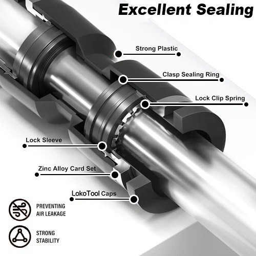 Air Line Union Push To Connect Air Fittings Y-Spliter For 3/8″ OD Pneumatic 5Pcs