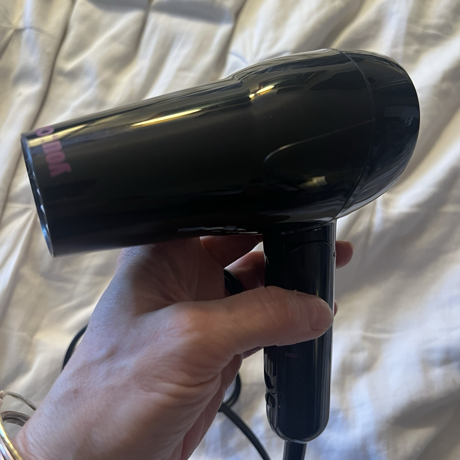NEW CONAIR Mini Travel Folding Hair Dryer Black 1875 Watts Ion 169BIW USA Travel