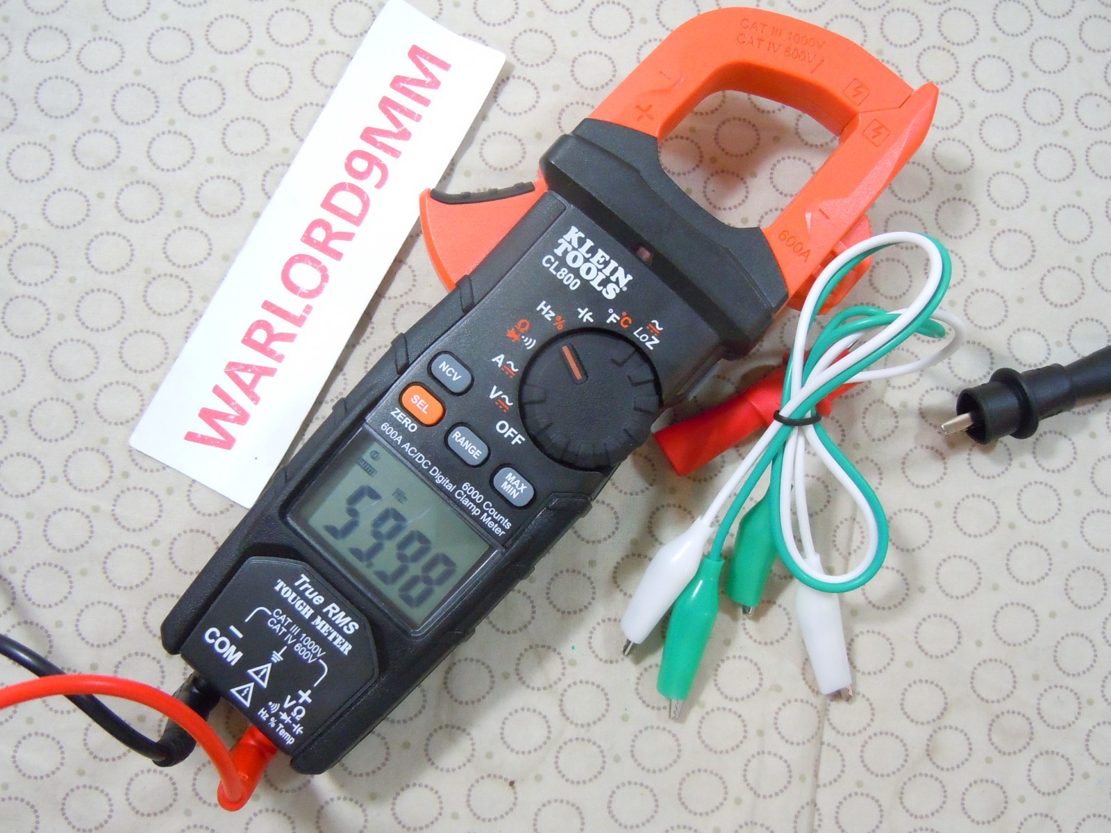 KLEIN TOOLS CL800 TRMS CLAMP METER WITH ACCESSORIES – 0208259.