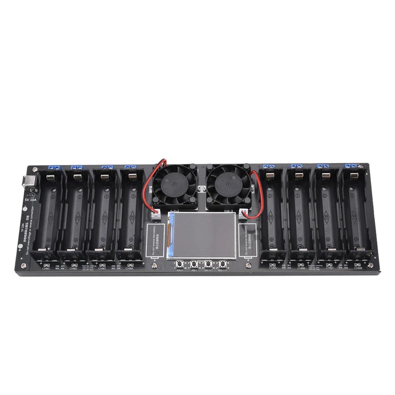 2.4in LCD Screen Internal Resistance Tester Apply 18650 battery holder