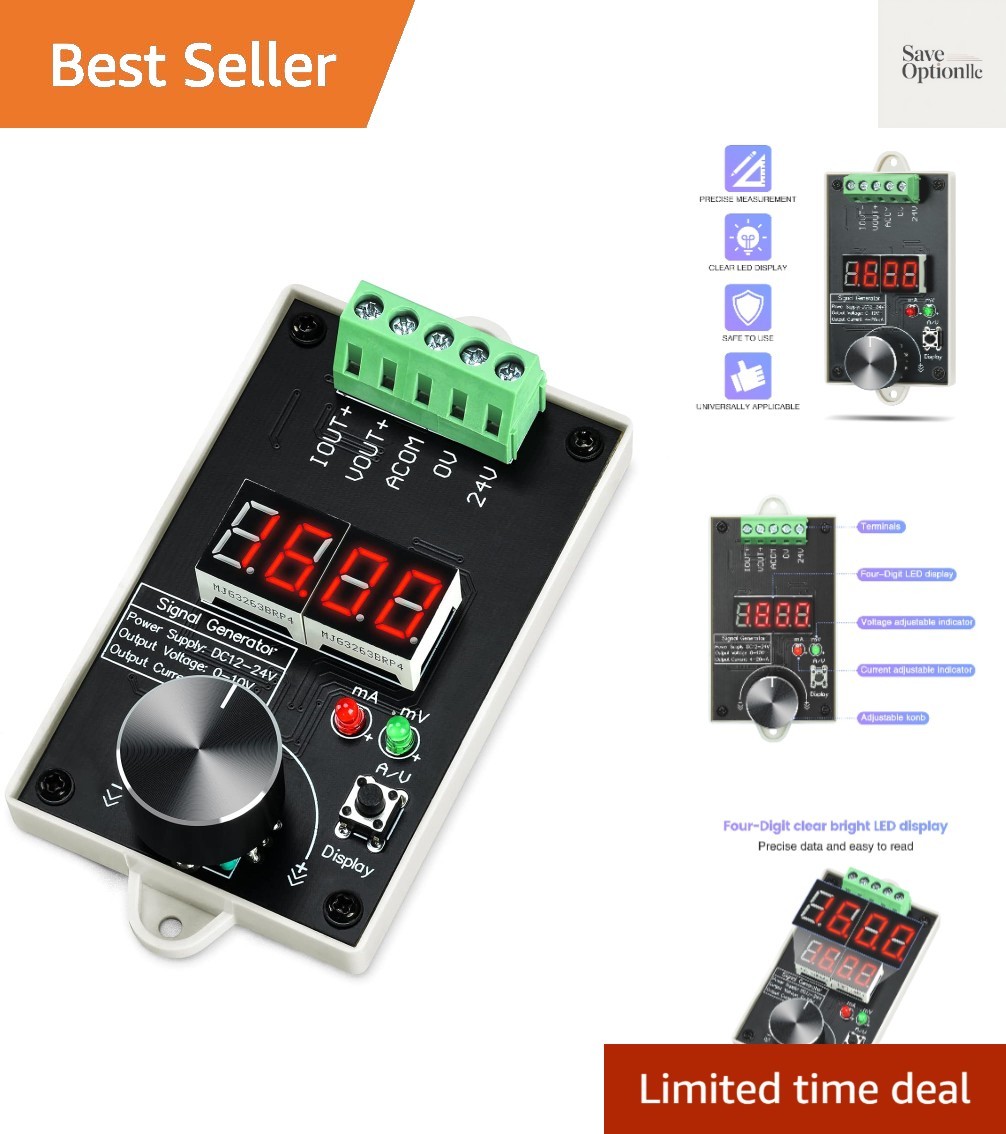 Adjustable Signal Generator, DC 0-10V Current or 4-20mA Voltage with LCD Disp…
