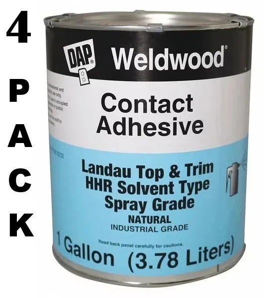 Dap Weldwood Contact Cement Adhesive – Landau Top HHR Solvent Spray 1 Gal 4 Pack