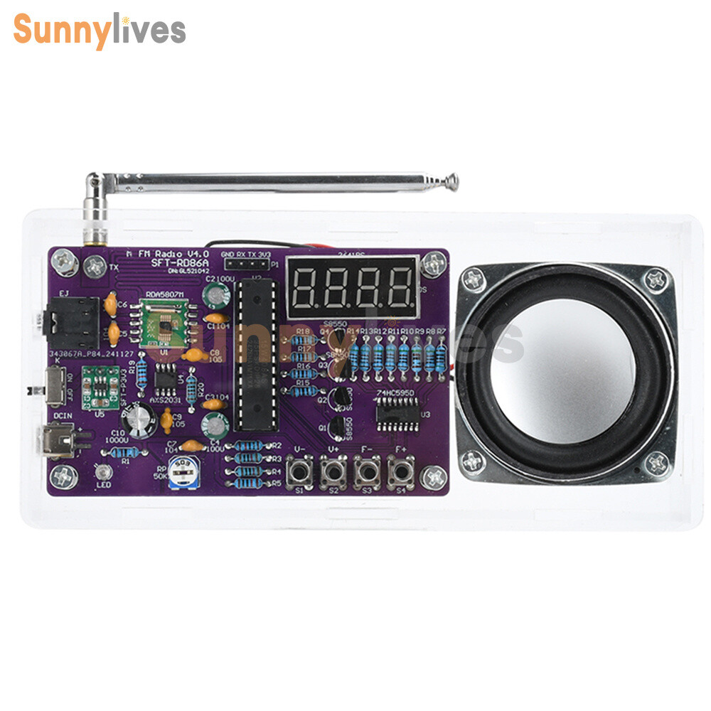 Digital Tube FM Radio Electronic Kit DIY Soldering Practice Kit 87.5MHz~108MHz