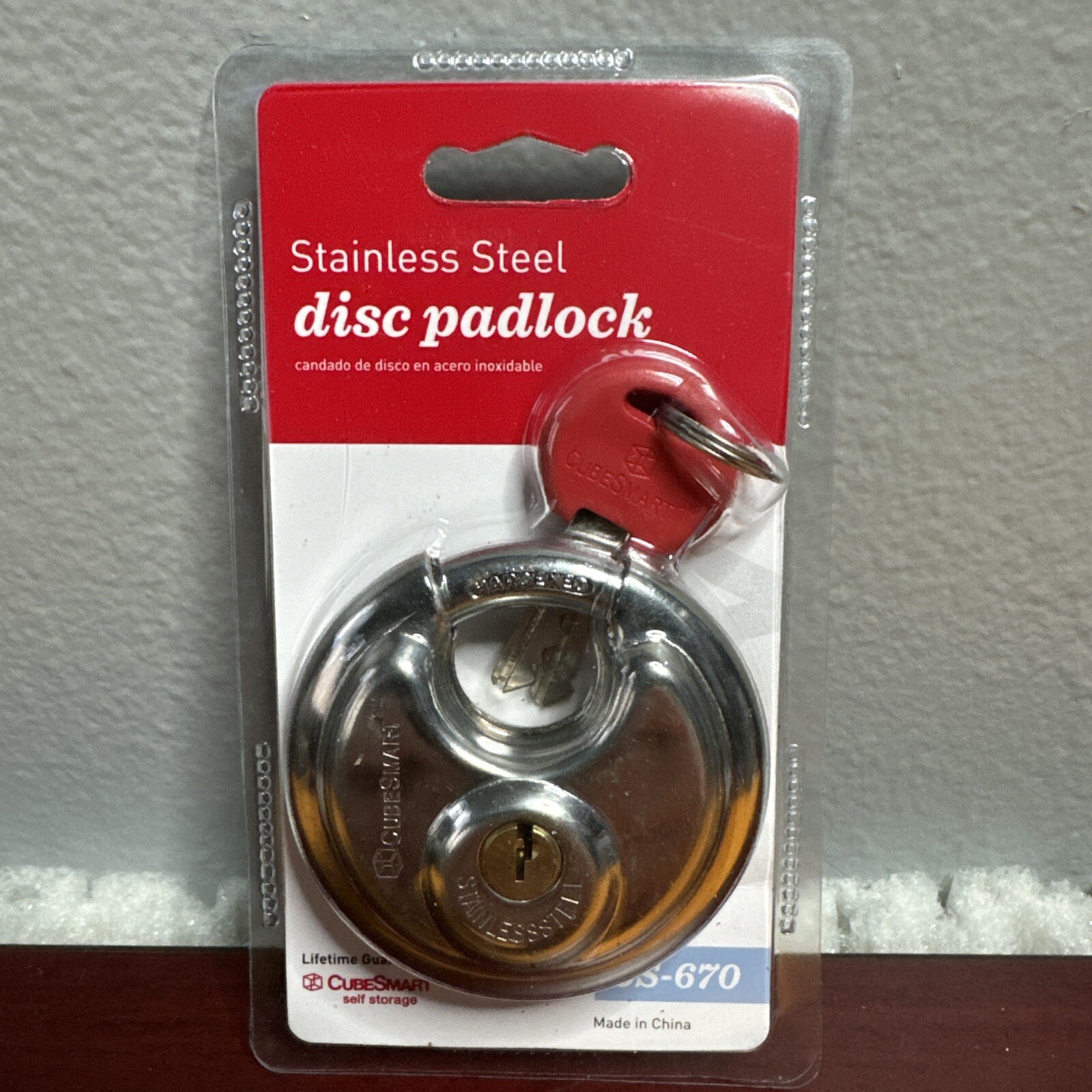 CubeSmart 2¾» Stainless Steel Disc Padlock