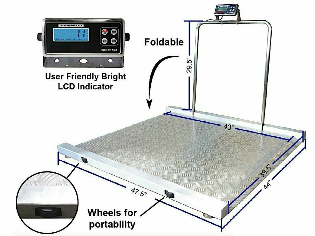 Selleton SL-917 Aluminum Wheel Chair Drum Scale 1000 Lb X .2 Lb