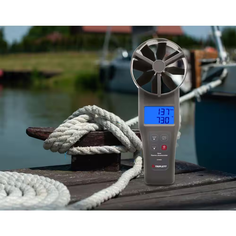 4 In. (100 Mm) Large Vane CFM/CMM Thermo-Anemometer