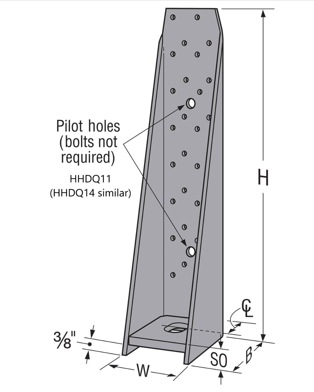 Simpson Strong-Tie HHDQ11-SDS2.5 15-1/8-Inch Holdown With Screws