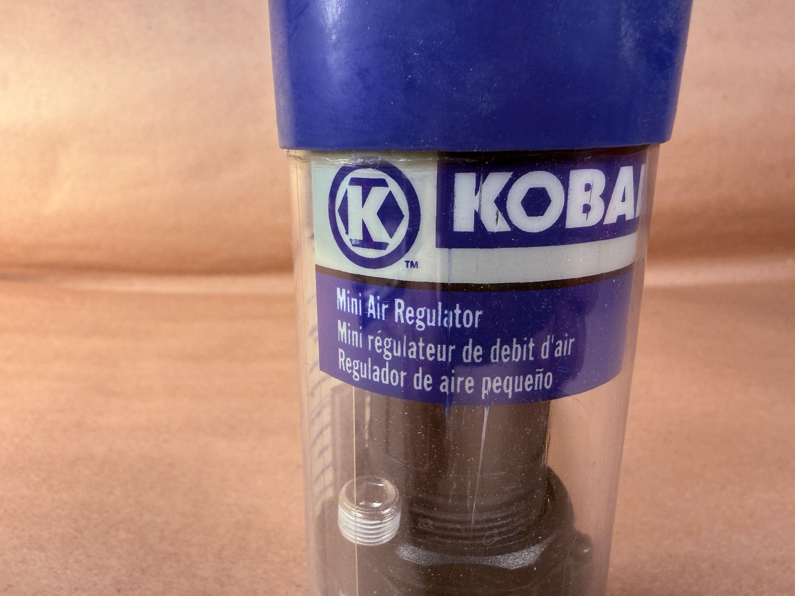 Kobalt KBA10700AV 221026 Mini Air Pressure Regulator Push Lock 125-PSI Max 125°F