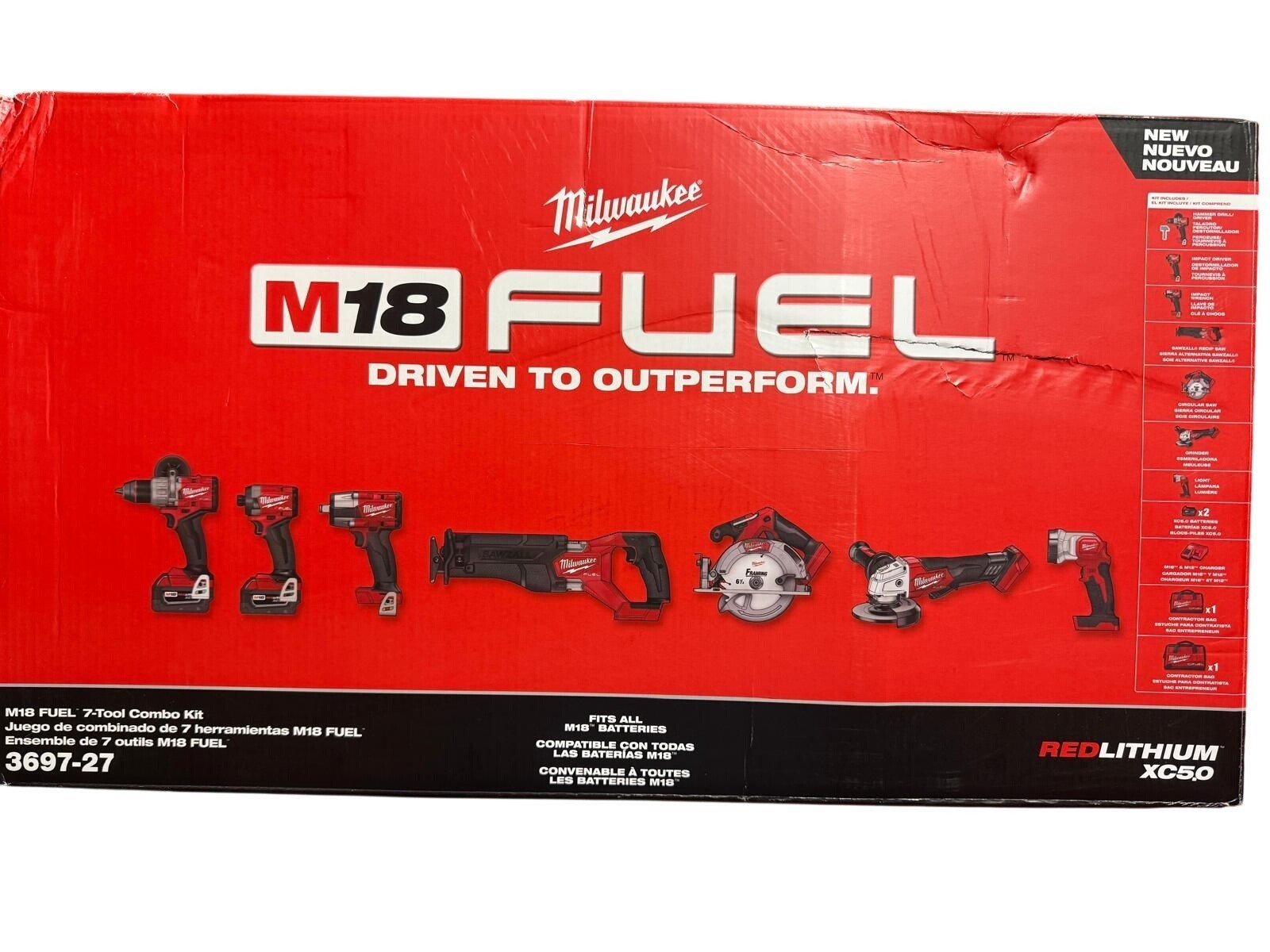 Milwaukee 3697-27 M18 FUEL 7-Tool Combo Kit