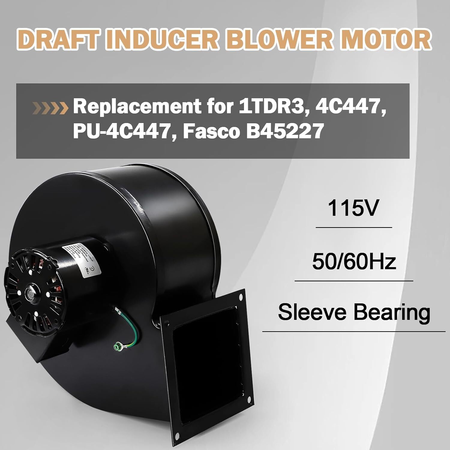 Centrifugal Blower 273 CFM 1640 RPM 115V 60/50hz Replaces Dayton 1TDR3, 4C447