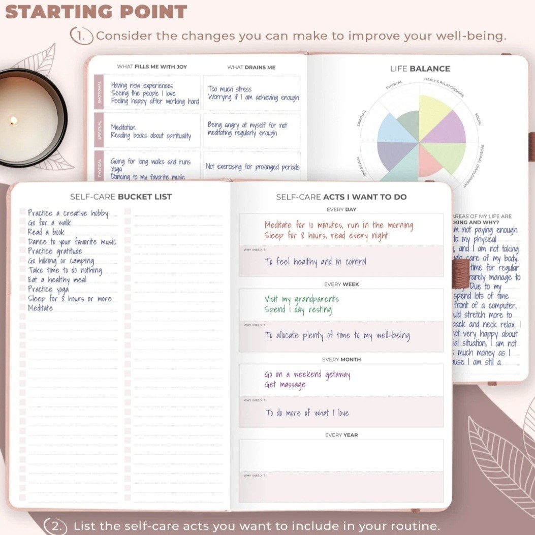 Clever Fox Self-Care Journal – Daily Reflection Notebook – Mental Health Healing