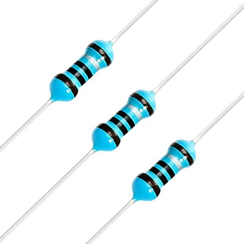 100pcs 1 Ohm 1R 1/4W 0.25W Metal Film Fixed Resistor 0.01 Tolerance Through