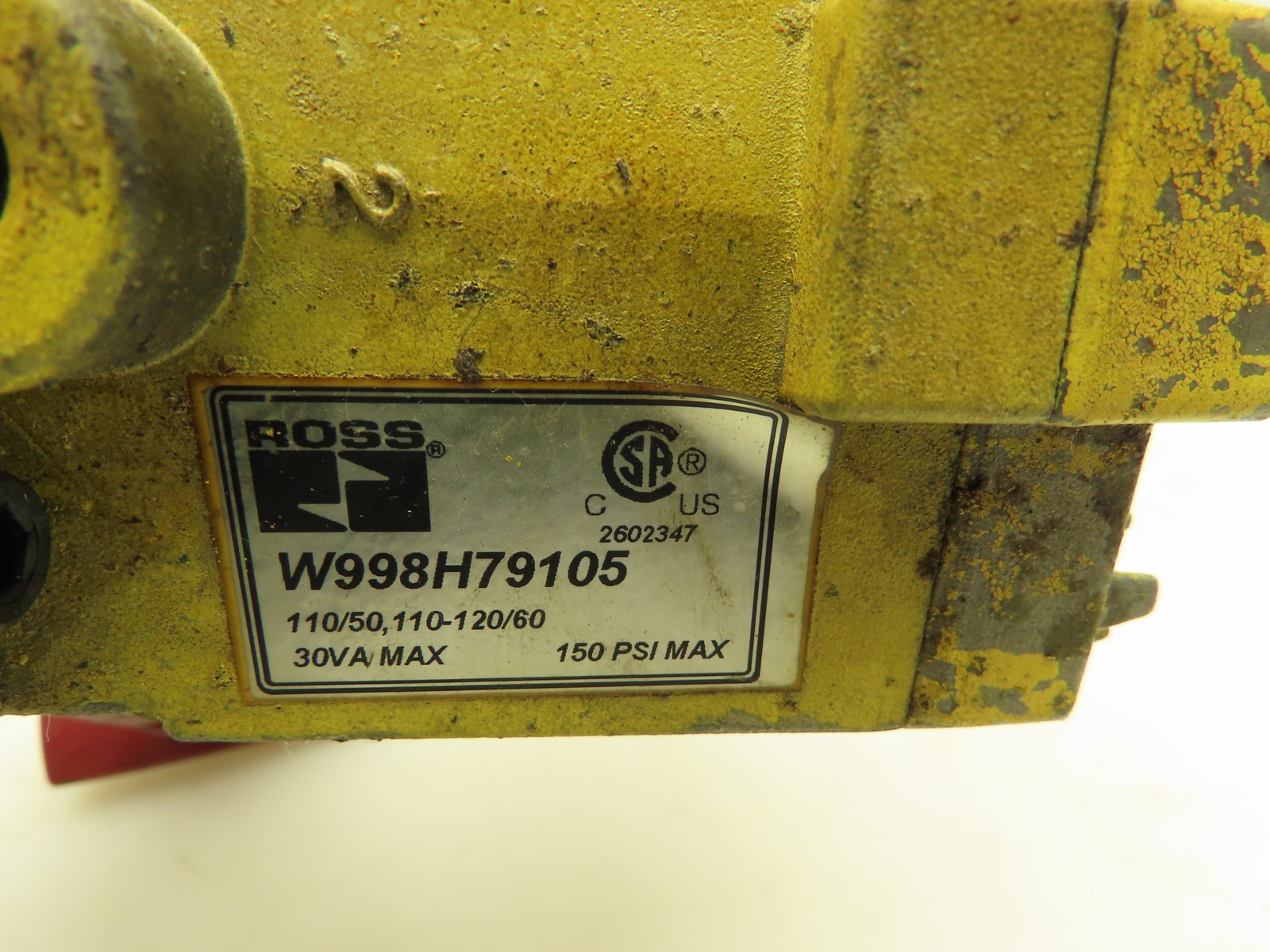 Ross Y2773A4082 Pneumatic Solenoid LOX Lock-Out Control Valve 3/2-Pos 120V 1/2″