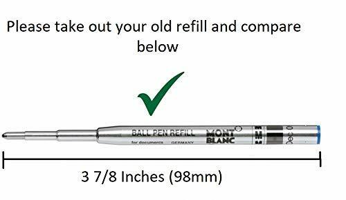 5 – MONTEVERDE Ballpoint Montblanc Style Pen Refill – BLACK INK, Medium Point