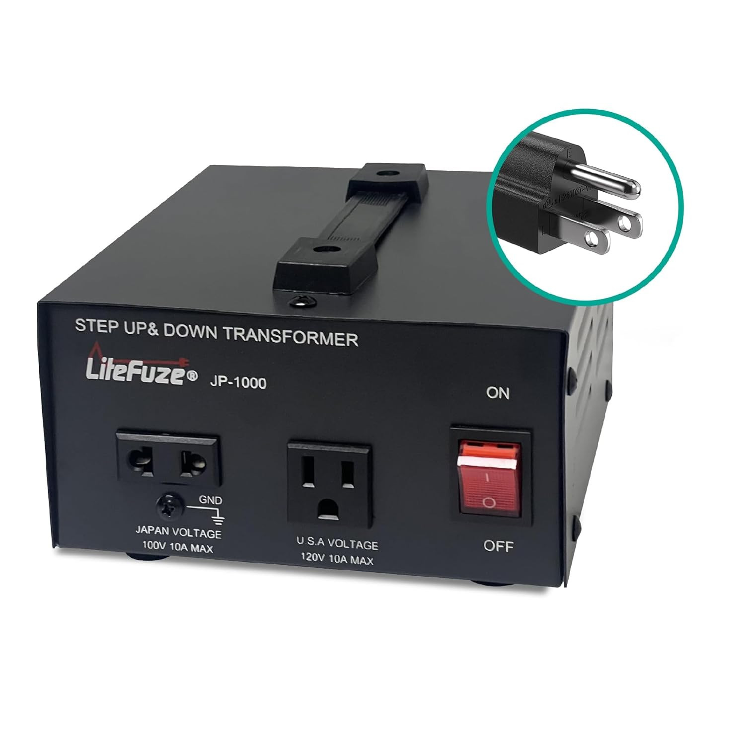 1000W Step-Up/Step-Down Transformer with Dual Sockets – Premium Copper Coil, Noi