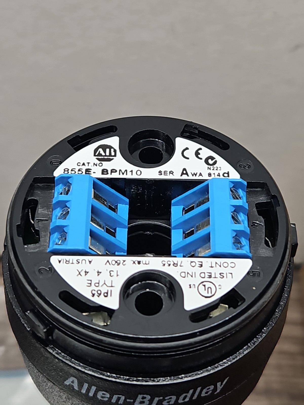 Allen Bradley Bulletin 855E-BPM10C Mounting Base