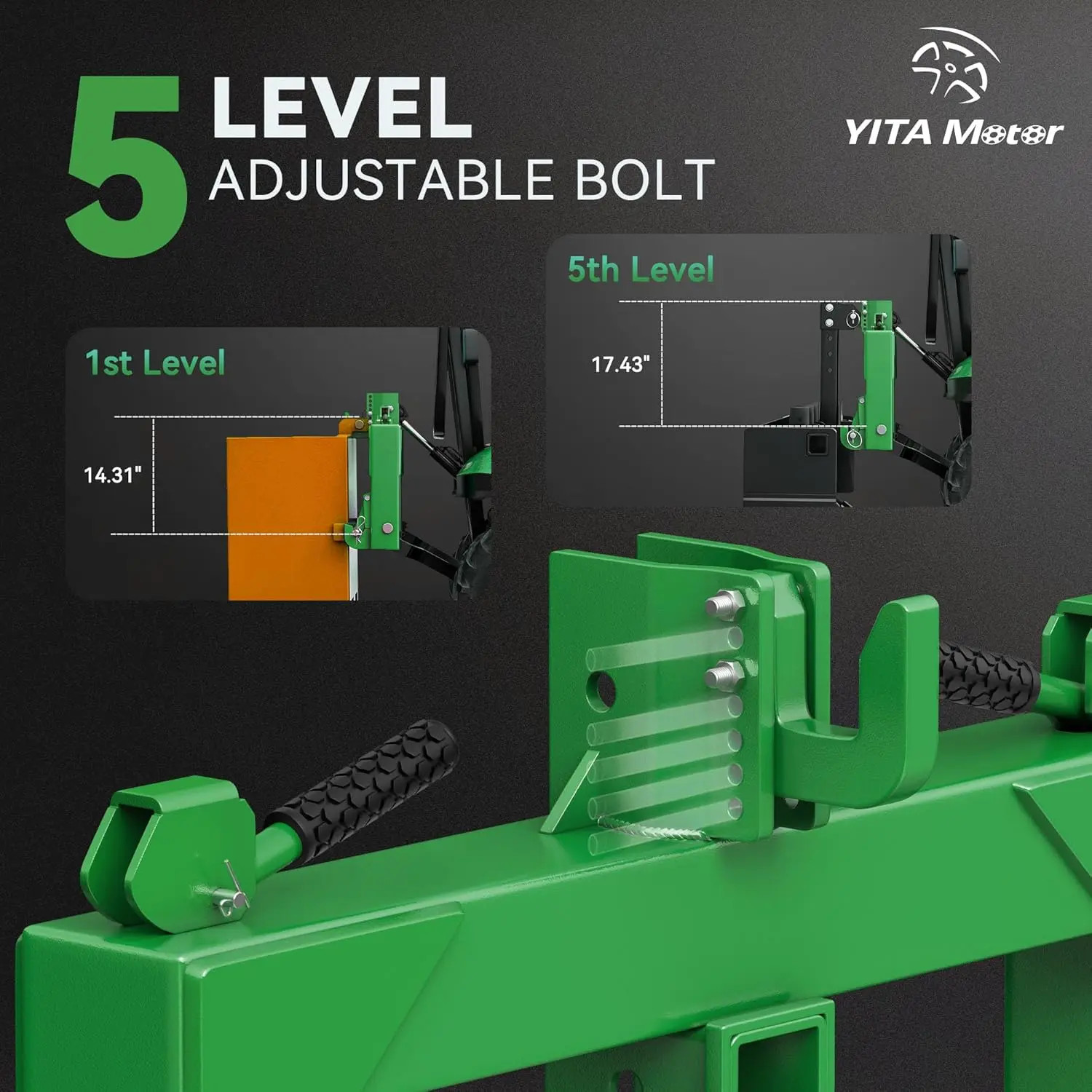 3 Point Quick Hitch Attachment & 2″ Receiver for Category 1 Tractors, 3000 lbs