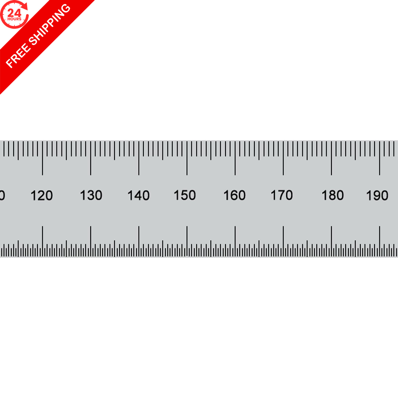 PEC Tools 12″/300mm Rigid Metal Ruler, High-Quality Machinist 12″,