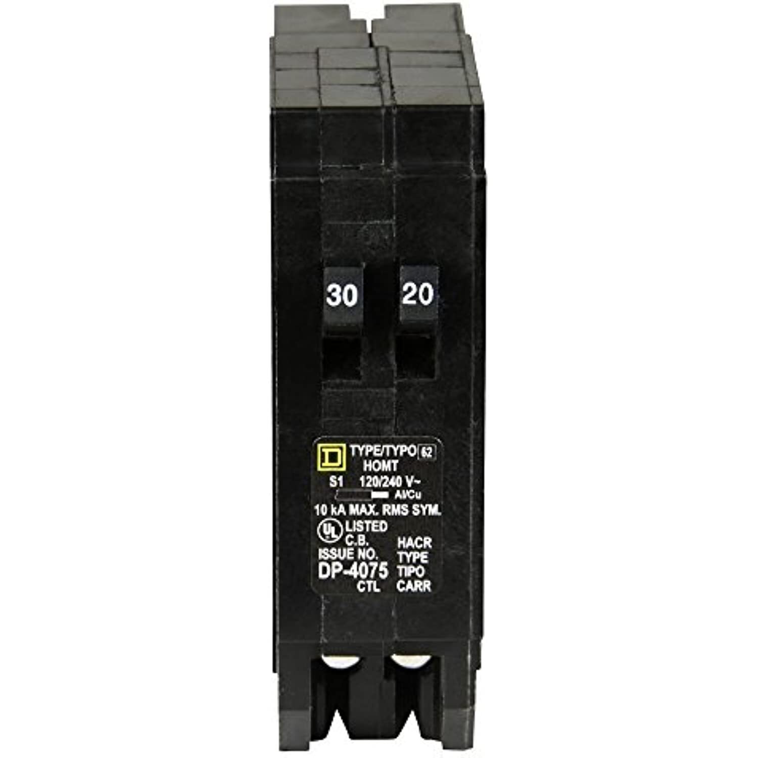 Square D – HOMT3020CP Homeline 1-30-Amp 1-20-Amp Single-Pole Tandem Circuit